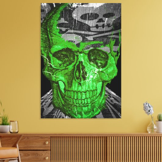 Halloween Skull Leinwanddruck (Insitu (Wohnzimmer))