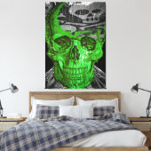 Halloween Skull Leinwanddruck (Insitu (Schlafzimmer))