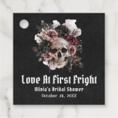 Halloween Skull-Liebe im ersten Fright-Brautparty Geschenkanhänger (Vorderseite)