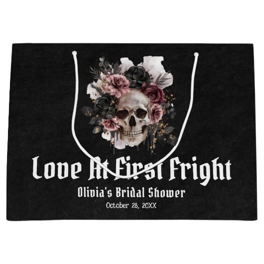 Halloween Skull-Liebe im ersten Fright-Brautparty Große Geschenktüte (Vorderseite)