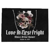 Halloween Skull-Liebe im ersten Fright-Brautparty Große Geschenktüte (Rückseite)