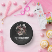 Halloween Skull-Liebe im ersten Fright-Brautparty Pappteller (Party)