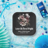 Halloween Skull-Liebe im ersten Fright-Brautparty Pappteller (Party)