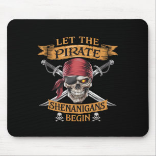 Halloween Skull Ließ Die Piraten-Shenanigans fange Mousepad