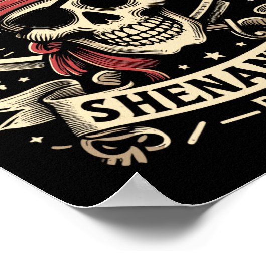 Halloween Skull Ließ Die Piraten-Shenanigans fange Poster (Ecke)