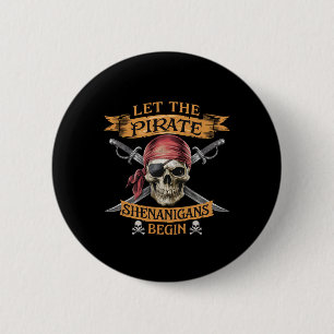 Halloween Skull Ließ The Pirate Shenanigans Beginn Button