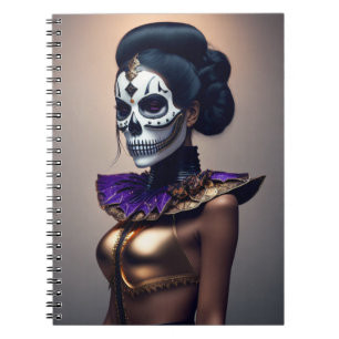 Halloween Skull Mask Notizblock
