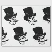 HALLOWEEN SKULL MIT HAT GESCHENKPAPIER (Flach)