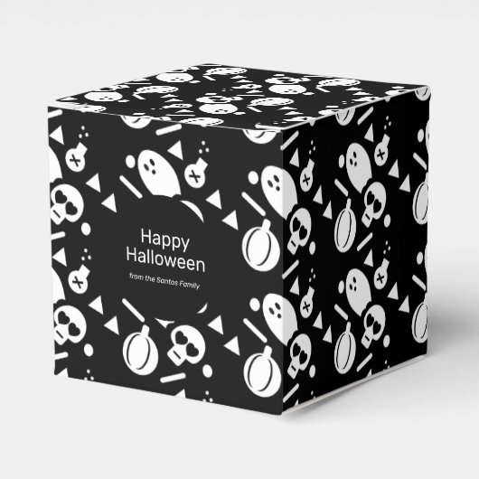 Halloween Skull-Mustertrick oder Treppenkanddel Geschenkschachtel (Vorderseite)