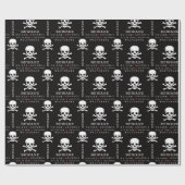 Halloween Skull Musterverpackungspapier Geschenkpapier (Flach)
