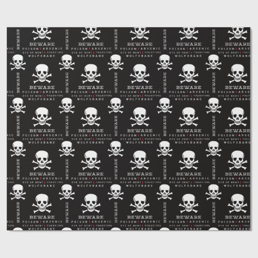 Halloween Skull Musterverpackungspapier Geschenkpapier (Flach)