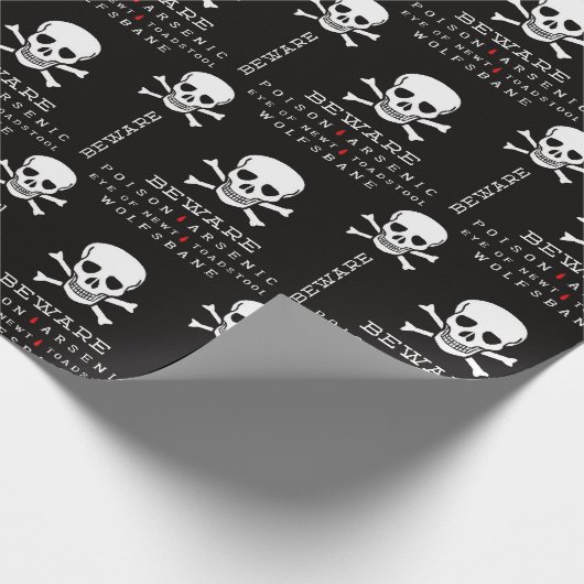 Halloween Skull Musterverpackungspapier Geschenkpapier (Ecke)