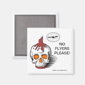 Halloween Skull No Flyers Bitte Magnet (Vorderseite/Rückseite)