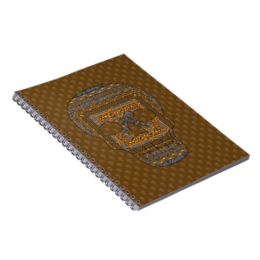 Halloween Skull-Notebook Notizblock (Rechte Seite)