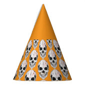 Halloween Skull Orange Party Hat Partyhütchen (Links)