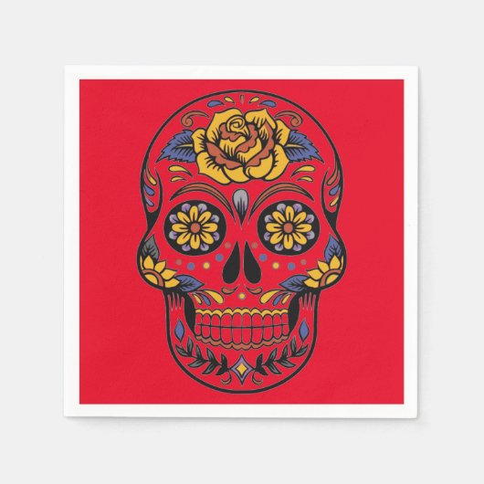 Halloween Skull Paper Napkin Serviette (Vorderseite)