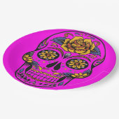 Halloween Skull Paper Plate Pappteller (Schrägansicht)
