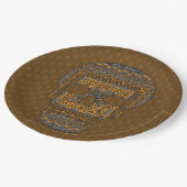 Halloween Skull Paper Plate Pappteller (Schrägansicht)