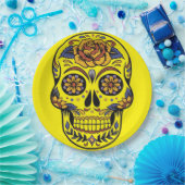 Halloween Skull Paper Plate Pappteller (Party)