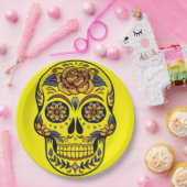 Halloween Skull Paper Plate Pappteller (Party)