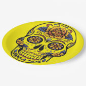 Halloween Skull Paper Plate Pappteller (Schrägansicht)