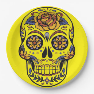 Halloween Skull Paper Plate Pappteller