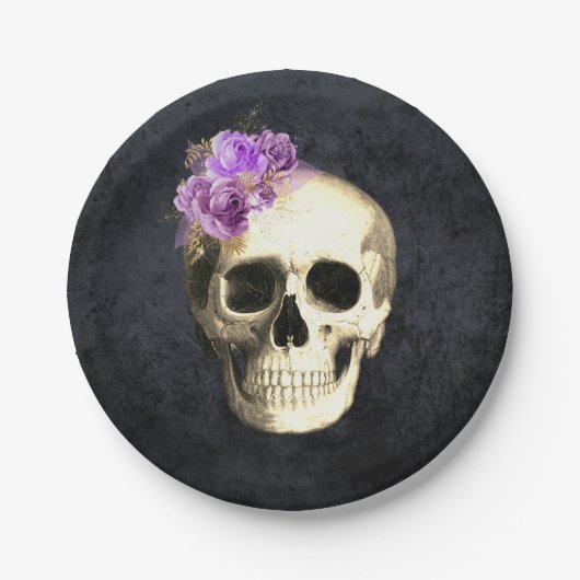 Halloween Skull Pappteller (Vorderseite)