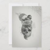 Halloween Skull-Party Einladung (Rückseite)
