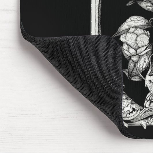 Halloween Skull Pastel Goth Blume Gothic Floral C Mousepad (Ecke)