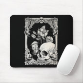 Halloween Skull Pastel Goth Blume Gothic Floral C Mousepad (Mit Mouse)