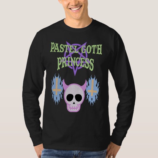 Halloween skull pastel goth princess T-Shirt (Vorderseite)
