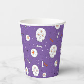 Halloween Skull Pattern Paper Cup – Trick or Trea Pappbecher (Rückseite)