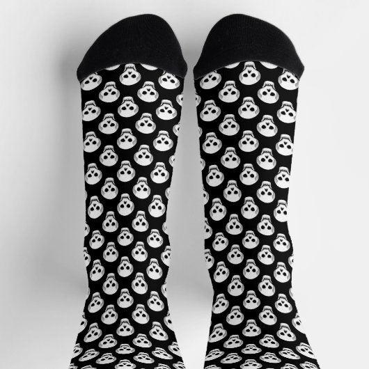 Halloween Skull Pattern Socken (Oben)