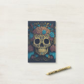 Halloween Skull Post-it Klebezettel (Auf Schreibtisch)