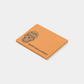 Halloween Skull Post-it Klebezettel (angewinkelt)