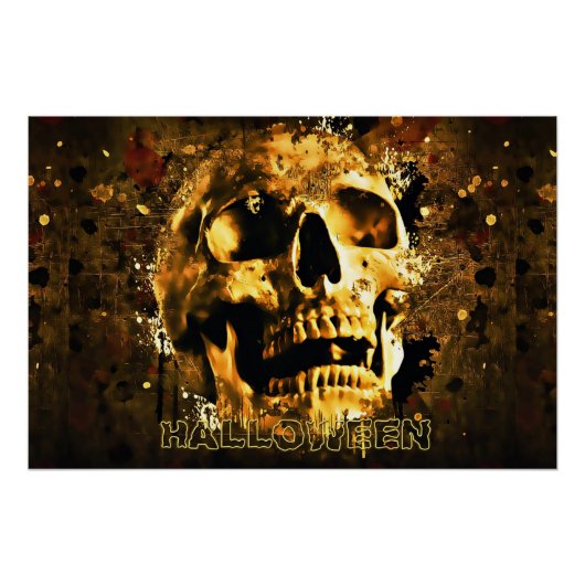 Halloween Skull Poster (Vorderseite)