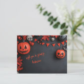 Halloween Skull Postkarte (Stehend Vorderseite)