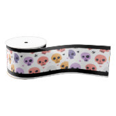 Halloween Skull Ribbon Ripsband (Spule)