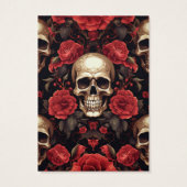 Halloween-Skull-Rose mit Grafikkarte (Rückseite)
