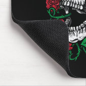 Halloween Skull Rose Skeleton Geschenkidee Mousepad (Ecke)