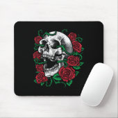 Halloween Skull Rose Skeleton Geschenkidee Mousepad (Mit Mouse)