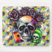 HALLOWEEN SKULL-ROSE UND -POSITIONEN MOUSEPAD (Vorne)