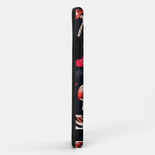Halloween Skull Rote Rosen Personalisiert Case-Mate iPhone Hülle (Hinten/Rechts)