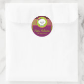 Halloween Skull, Round-Favor-Tags/ Topper-Sticker Runder Aufkleber (Tasche)