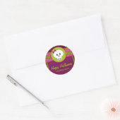 Halloween Skull, Round-Favor-Tags/ Topper-Sticker Runder Aufkleber (Umschlag)