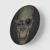 Halloween Skull Runde Wanduhr (Winkel)