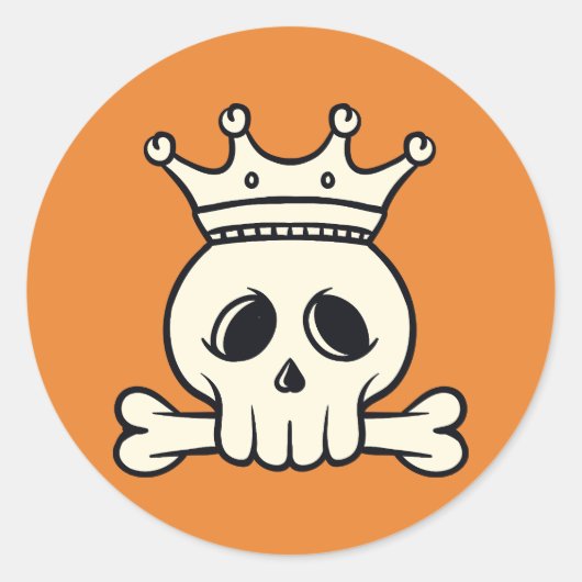 Halloween Skull Runder Aufkleber (Vorderseite)