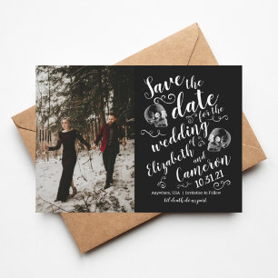 Halloween Skull Save the Date