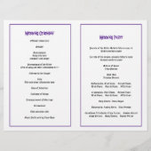 Halloween Skull Schwarz und lila Hochzeitsprogramm (Rückseite)