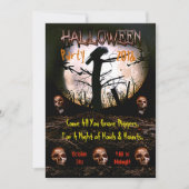 Halloween-Skull-Screenmoon-Party Einladung (Vorderseite)
